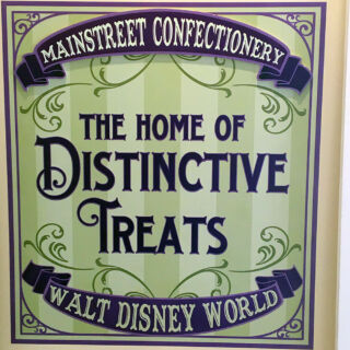 One of several nostalgic signs in the Main Street Confectionery Home of Distinctive Treats